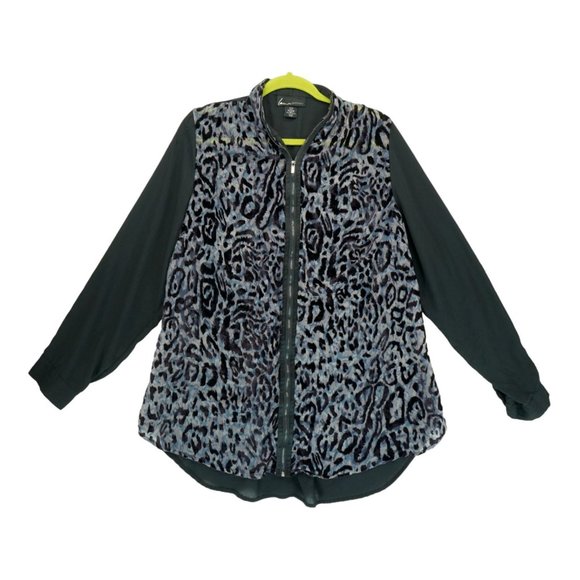 Lane Bryant Burn out Animal‎ Print Blouse Plus Size 18/20 - Picture 1 of 6